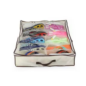 12-Pair Under Bed Shoe Organizer