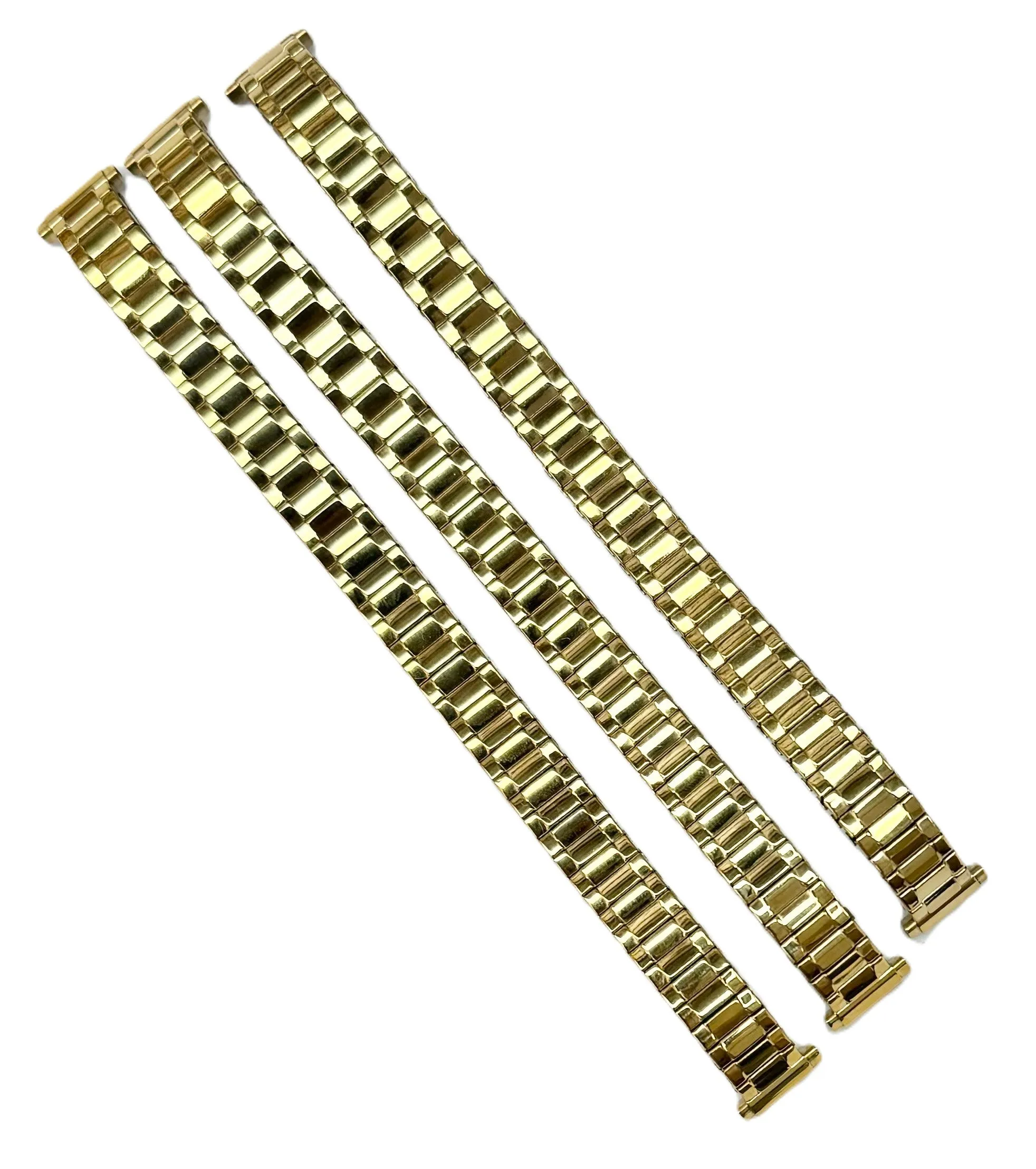 9-13MM Classic Style Oyster-Like Gold Color Stretch Band for Ladies Watches