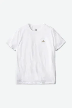 Alpha Square S/S Standard Tee - White/Ocean Blue/Golden Brown