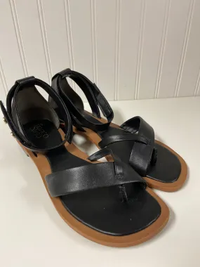 Black & Tan Sandals Flats Franco Sarto, Size 10