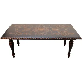 Black Carved Flair Dining Table