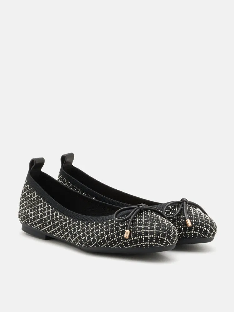 Brooke Crystal Grid Flyknit Flats