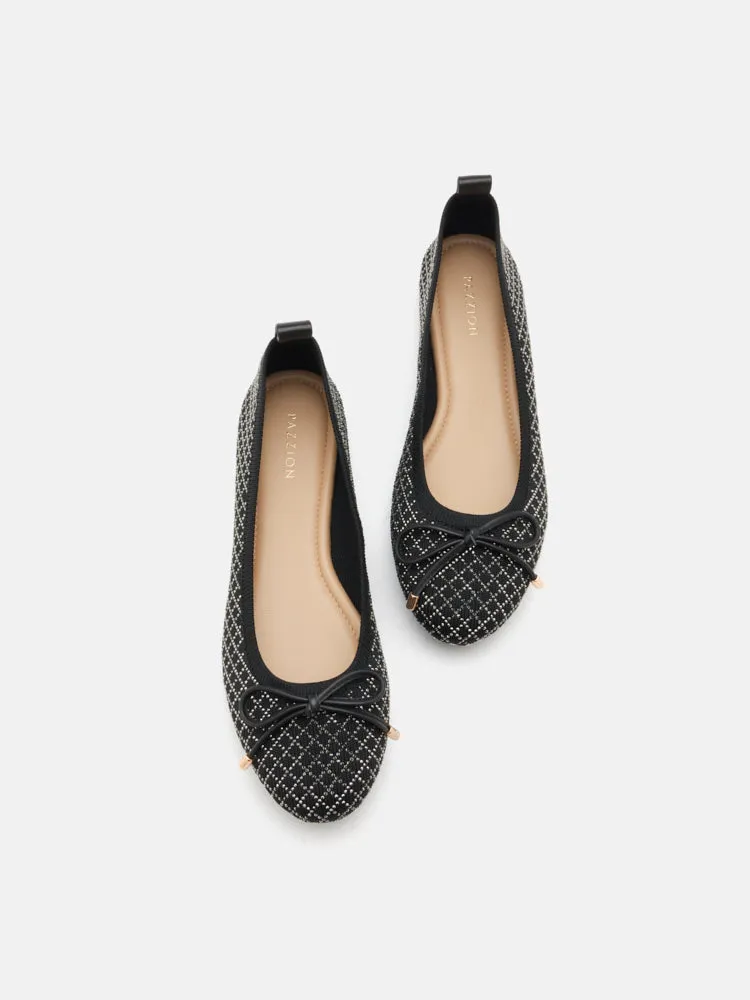 Brooke Crystal Grid Flyknit Flats