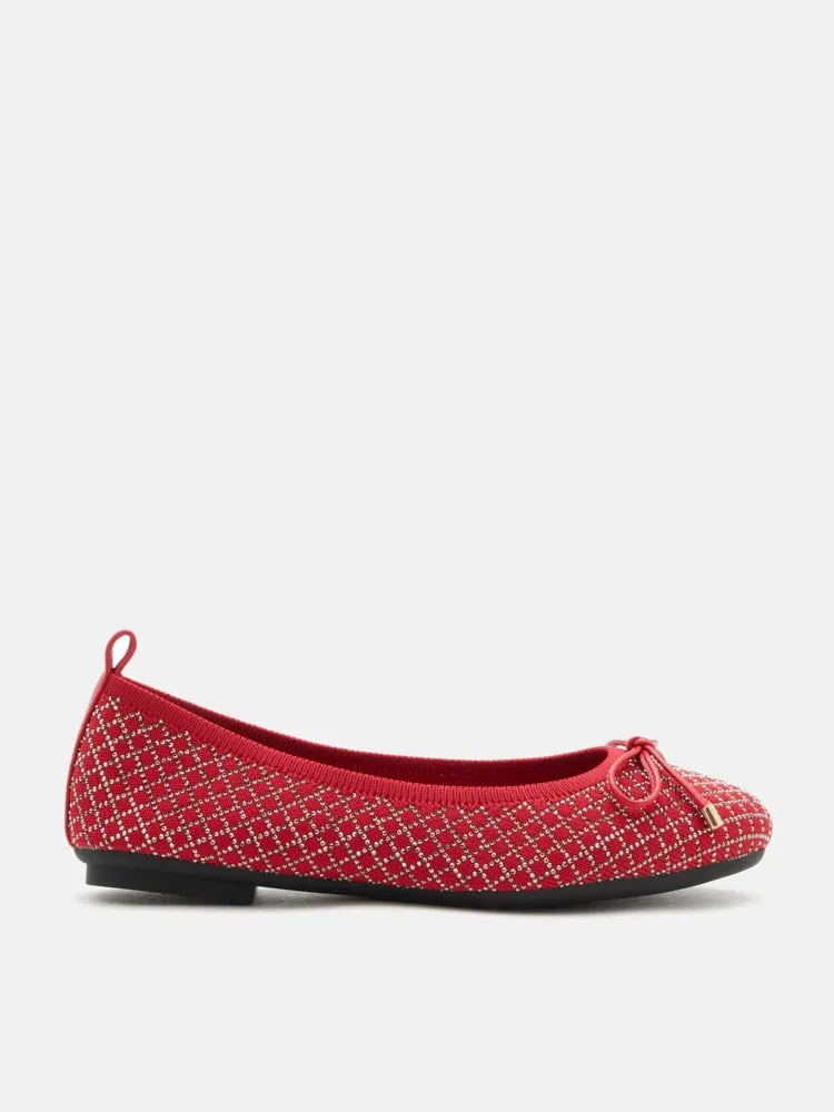 Brooke Crystal Grid Flyknit Flats