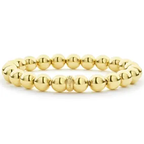 Caviar Gold 18K Gold Bead Bracelet | 8mm