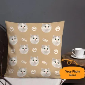 Custom Pet Multi-faceted Square Pillow with Bones Gifts For Pet Lovers