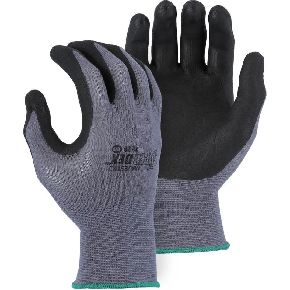 Foam Nitrile Palm Dip Nylon Glove (PK 12 Pairs) - Majestic