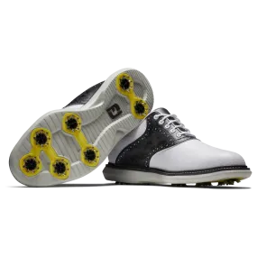 FootJoy Men's Traditions Golf Shoes- White/Black Camo