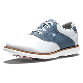 FootJoy Women's Traditions Golf Shoe- White/Blue