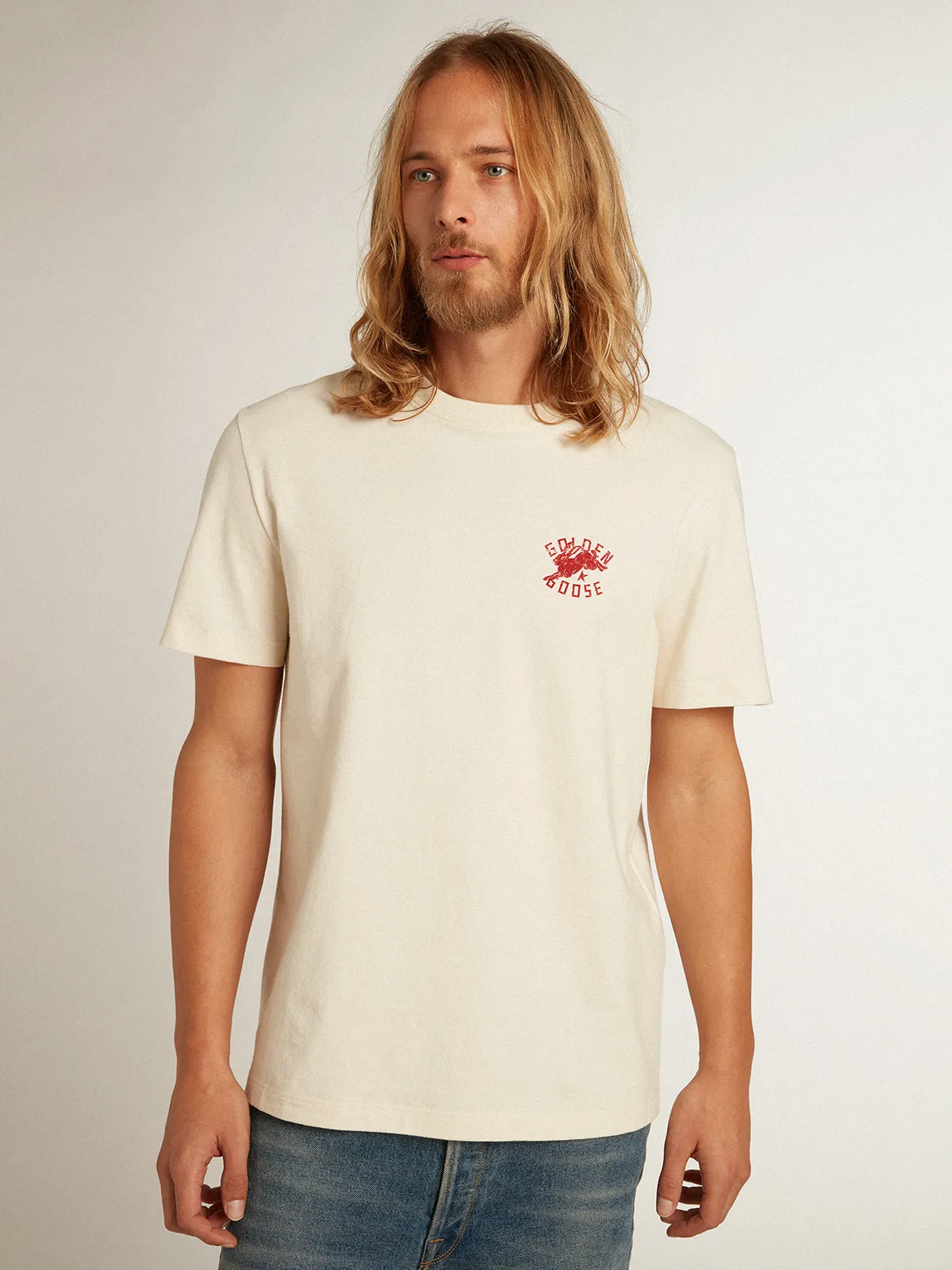 Men’s heritage white T-shirt with CNY logo