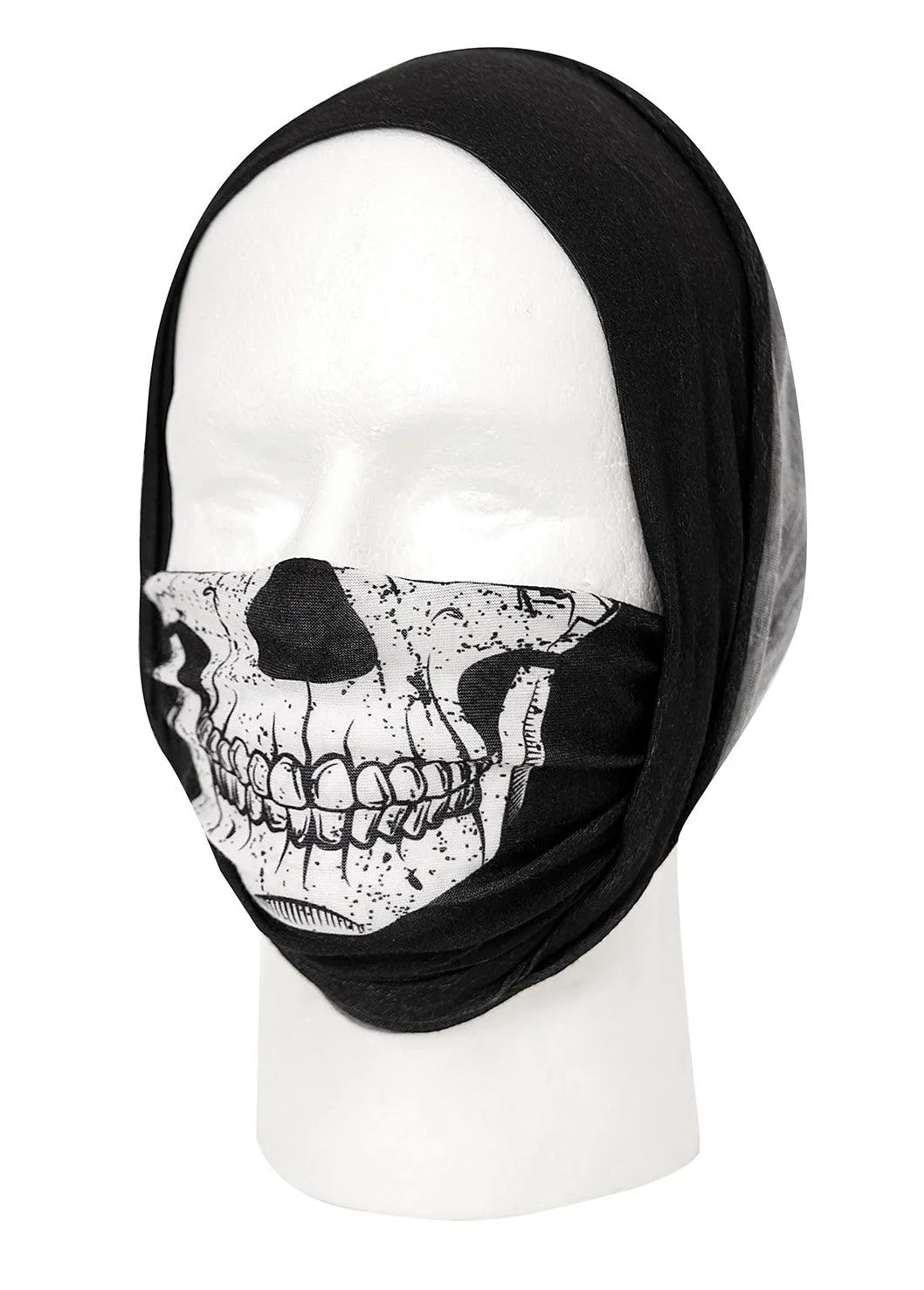 Motorcycle Riding Neck Gaiter and Face Covering - SKULL Print