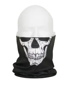 Motorcycle Riding Neck Gaiter and Face Covering - SKULL Print