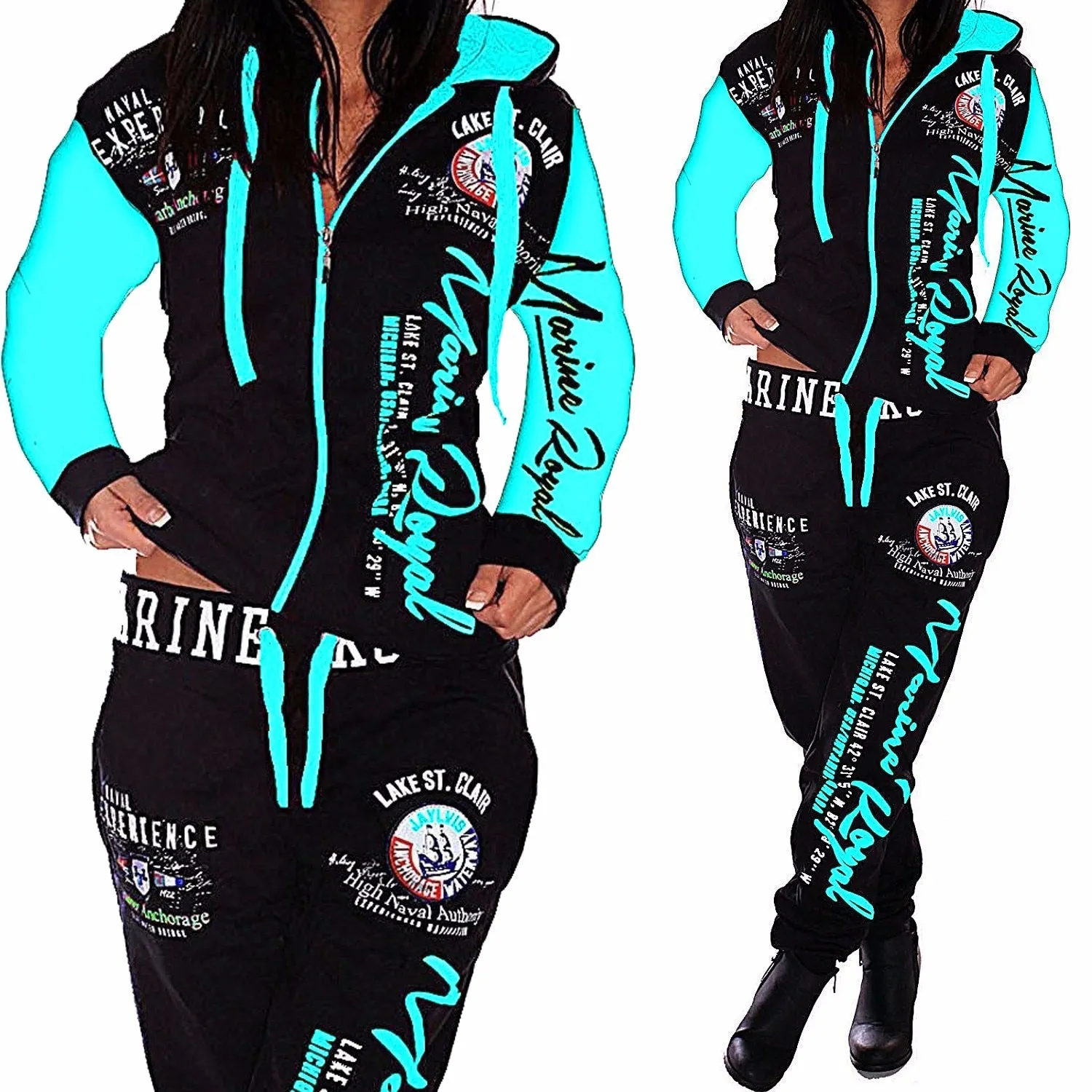 Warm Ladies Printed Tracksuit