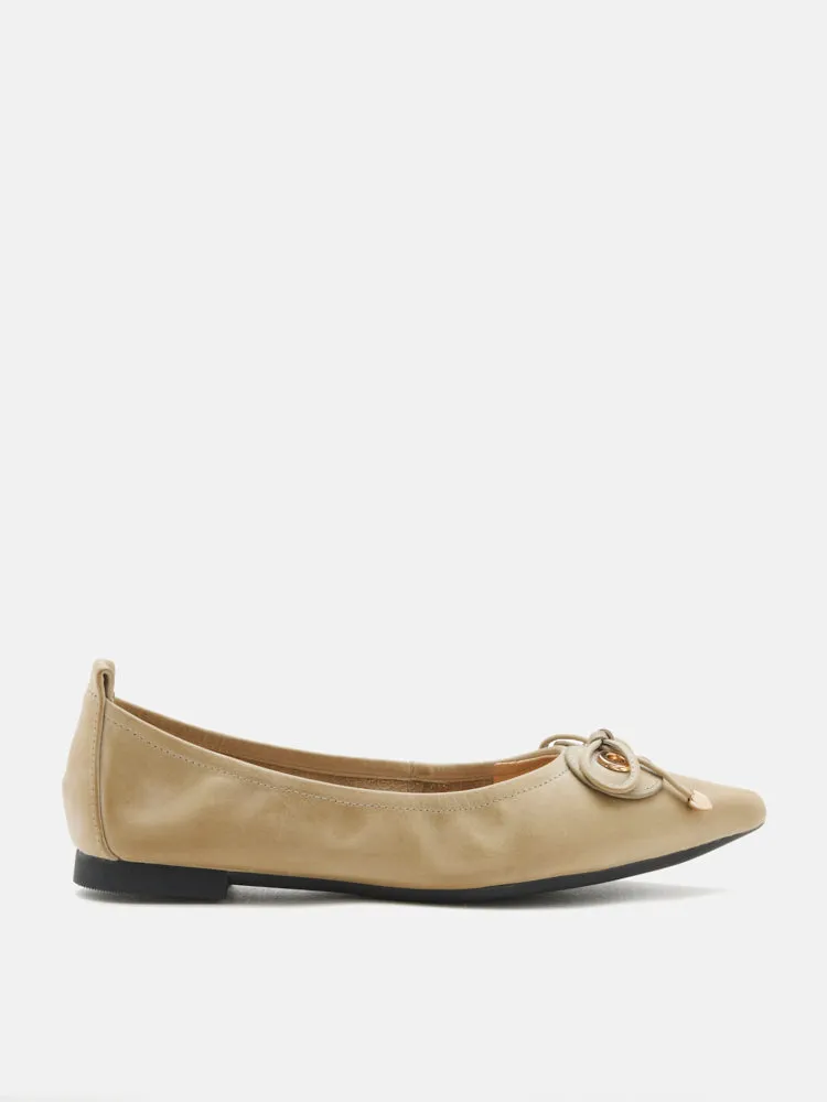 Waverly Eyelet Bow Pointed Toe Flats