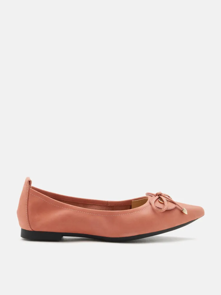 Waverly Eyelet Bow Pointed Toe Flats