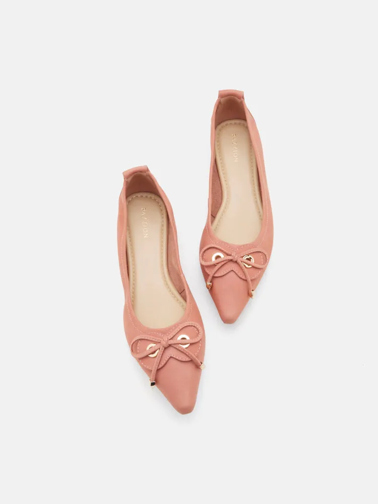 Waverly Eyelet Bow Pointed Toe Flats