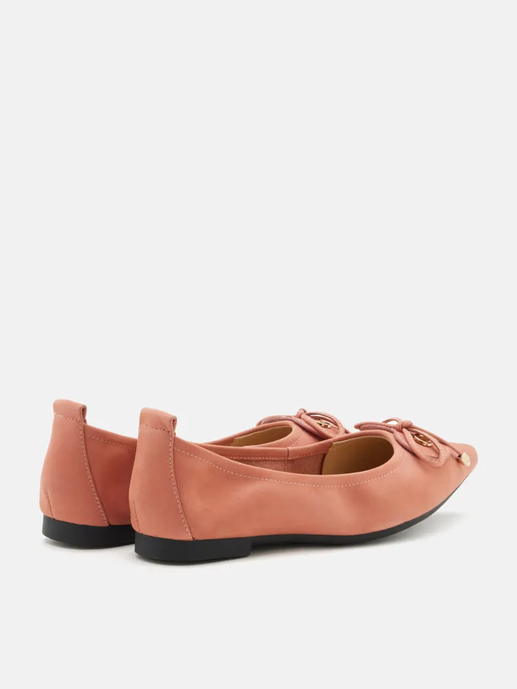 Waverly Eyelet Bow Pointed Toe Flats