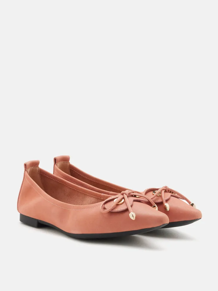 Waverly Eyelet Bow Pointed Toe Flats